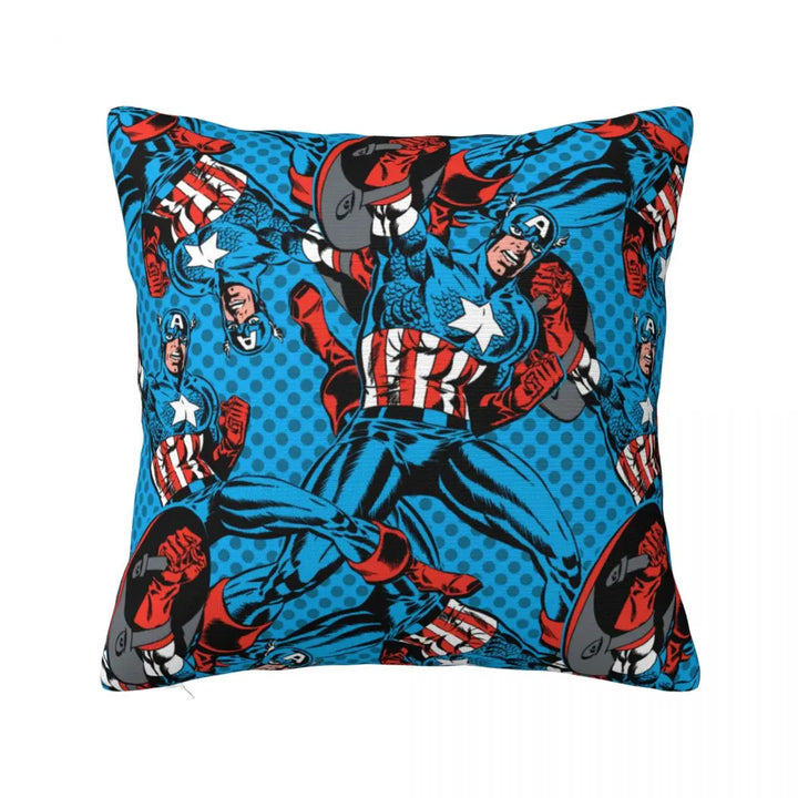 Anime Captain America Avengers Square Pillow Cases Cushion Covers Fashion Decor Pillowcover for Home 18"