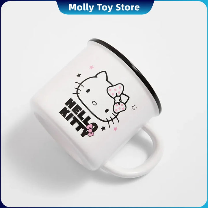 Anime Hellokitty Peripherals Ceramic Mug Cartoon Cute High-Capacity Milk Water Cup Festive Gifts Party Decorations Gift