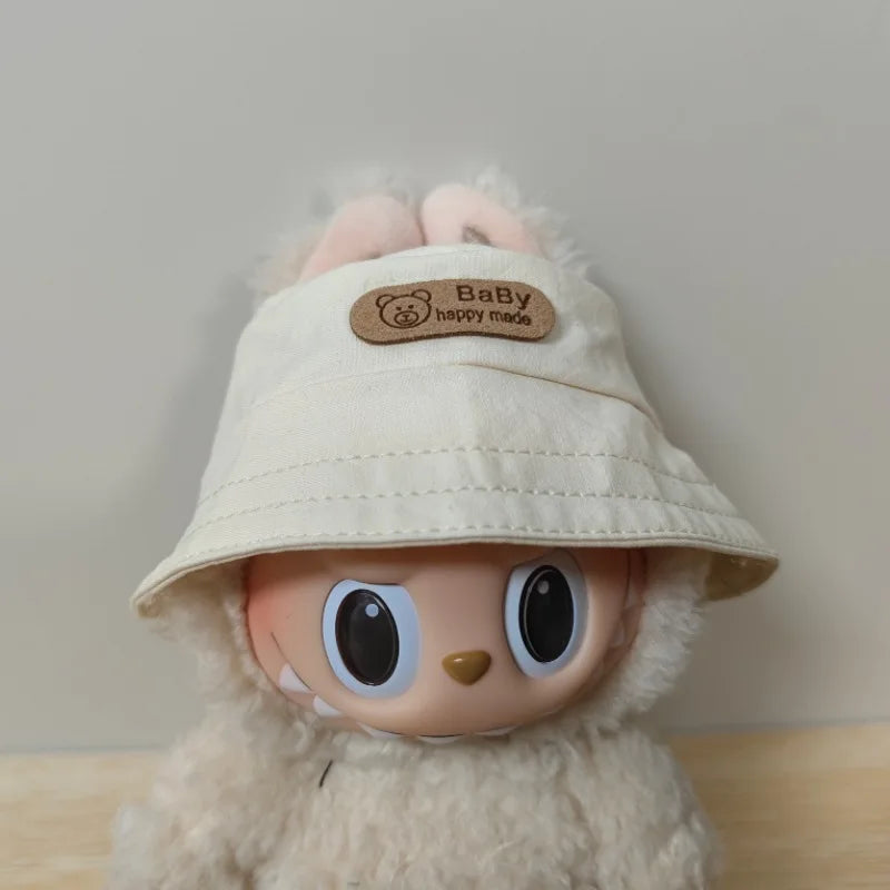 Labubu Doll Hat 15/17cm Plush Doll'S Accessories Bucket Hat Sitting Party Labubu I II Idol Dolls Hat