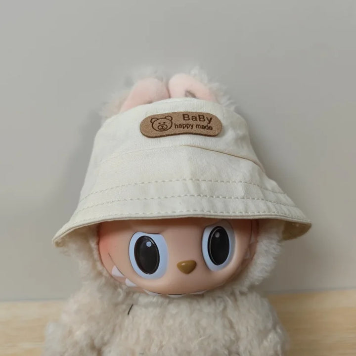 Labubu Doll Hat 15/17cm Plush Doll'S Accessories Bucket Hat Sitting Party Labubu I II Idol Dolls Hat