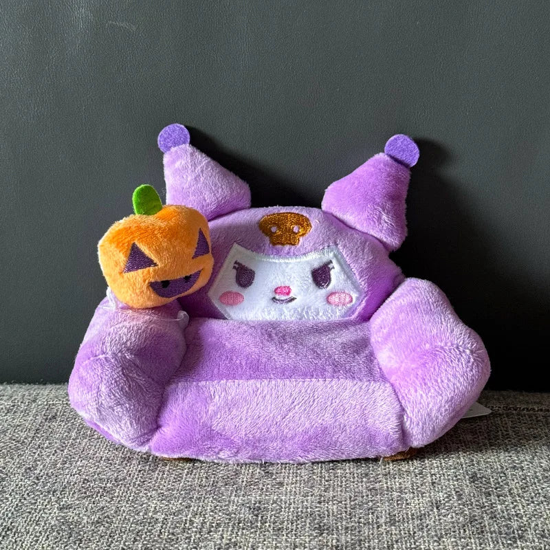 Kawaii Kuromi Hello Kitty Mickey Plush Mini Sofa Cartoon Cute Plush Toy Soft Stuffed Doll Sofa Decorative Home Item For Fans