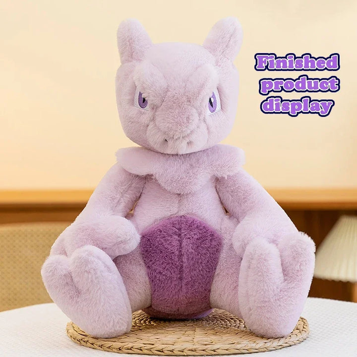 Pokemon Mewtwo Mew Plush Toys Shell Pokémon Anime Plushie Unfilled Huge 32-80cm Kawaii Semi-finished Leather Holster Gifts Kids