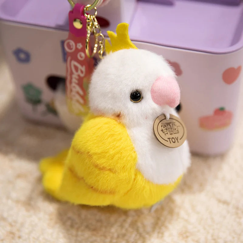 Toucan Key Ring Holder Stuffed Bird Parrot Bracelet Slap Band Plush Toys Pelican Sitting Soft Dolls Functional Gifts Bag Pendant