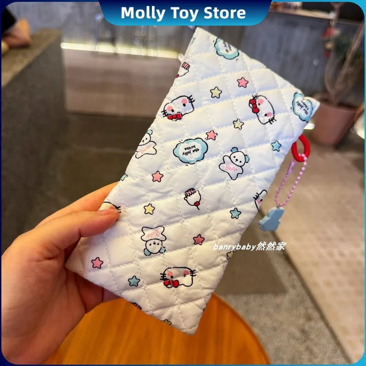Hello Kitty Glasses Storage Bag Cartoon Inner Lining With Cotton Bag Portable Sunglasses Wrap Dopamine Sunglasses Package