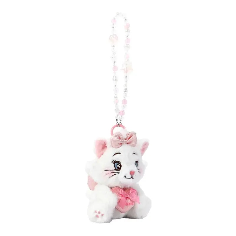 Cute ‌Marie Cat Plush Pendant Keychain Soft Cartoon Doll Backpack Pendant Decoration Sweet Cute Kitten Girl Christmas Gift