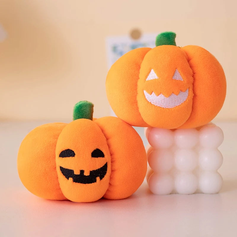 10cm Halloween Pumpkin Plush Toy Glow-in-the-dark Pumpkin Plushie Pendant Christmas Gift Home Decor