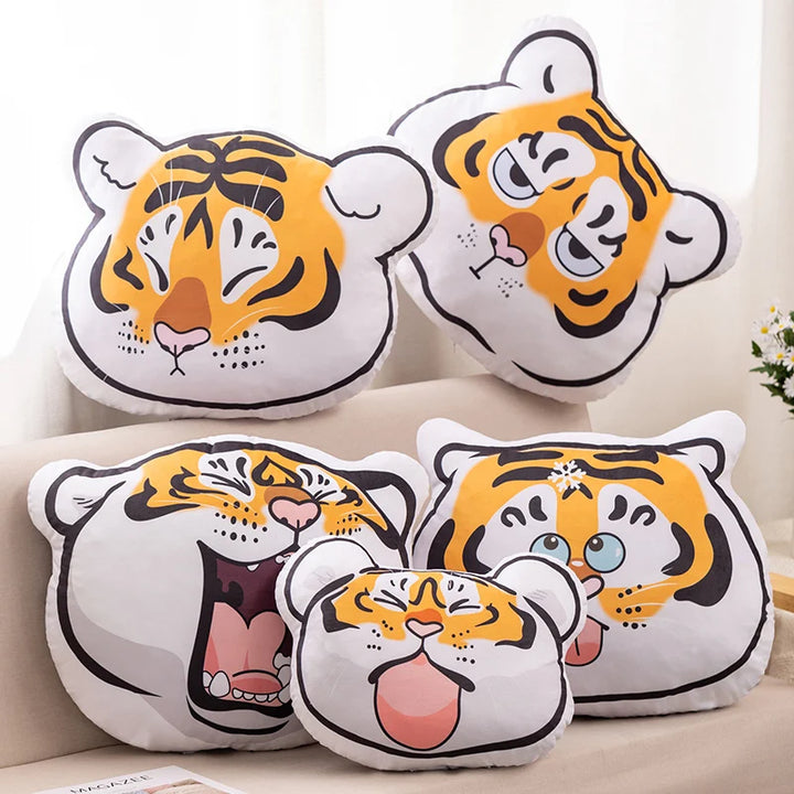 Clearance Sale Cute Tiger Pillow Cushion Stuffed Soft Tiger Plush Toy Throw Pillow Kids Toys Sofa Home Decoration Pillow