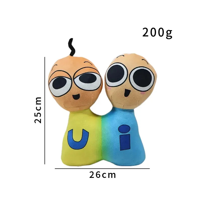 Sprunki Incredibox Plush Toys Sprunky Peluche Plushie Game Cartoon Kids Birthday Stuffed Dolls Christmas Gift Orange Family Box