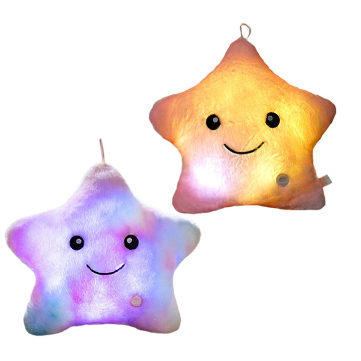 Cute Led Light Plush Toy Star Pillow Luminous Star Throw Pillow With Colorful Light KidsToy Birthday Christmas Gift