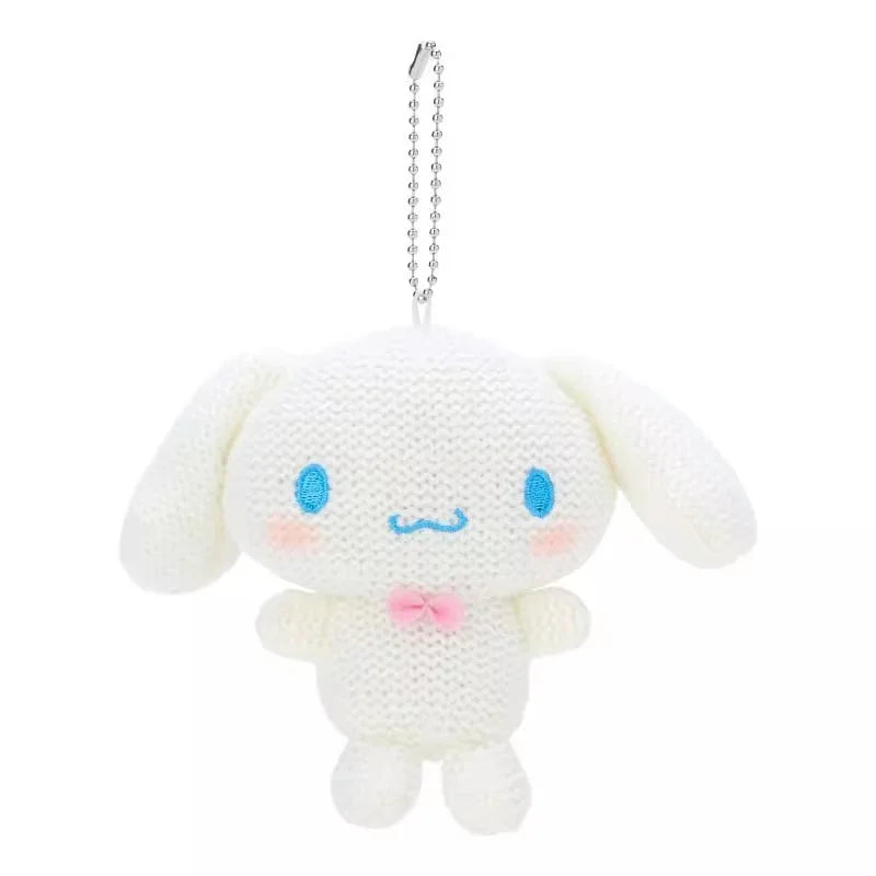 Kawaii Sanrio Kuromi My Melody Plush Toys Cartoon Retro Knitted Hello Kitty Keychain Backpack Pendant Accessories Christmas Gift