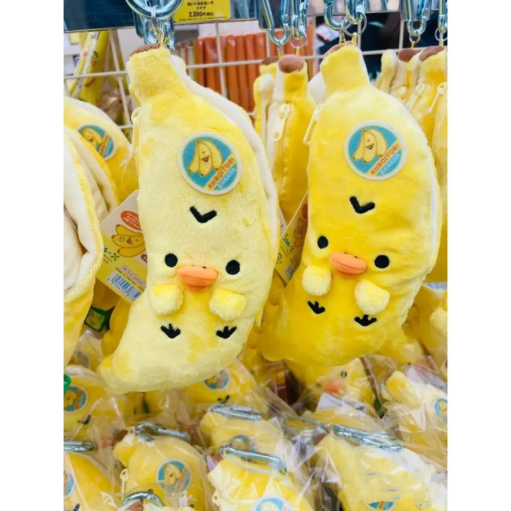 Rilakkuma Kiiroitori Chick Banana Plush Pencil Case Kawaii Student Keychain Cosmetic Organizer School Stationery Children Gifts