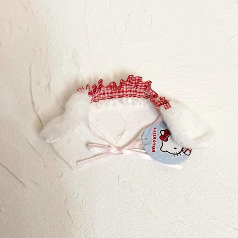 Sanrio Doll Hat  for Labubu Accessories Kawaii Hello Kitty Kuromi Melody Lolita style hairband Pendant Cute Cap Decoration Gift