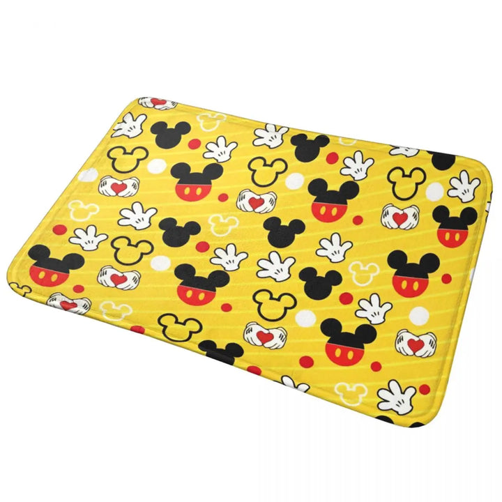 Cute Minnie Cartoon Bathroom Rugs Mat Quick Dry Mickey Bath Rugs Mats Carpet Non-Slip for Shower Tub
