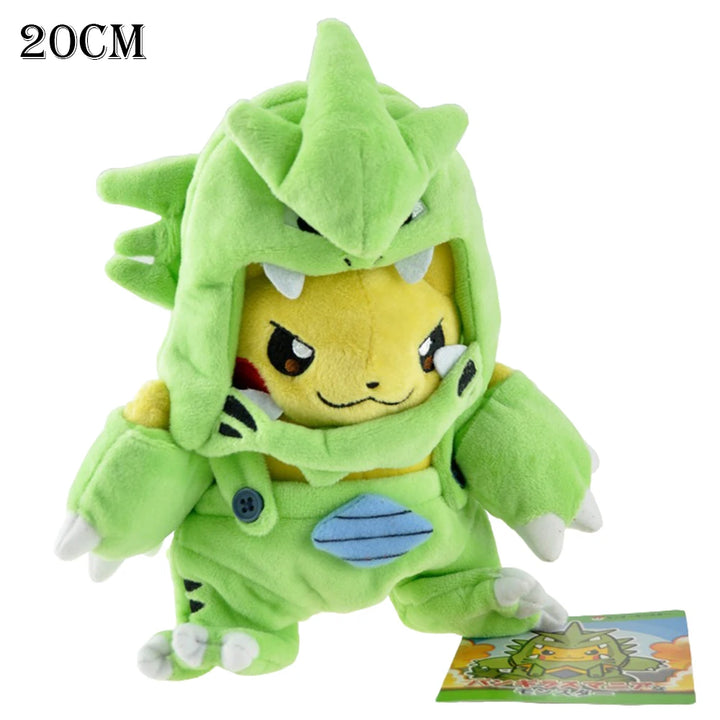 Cos Eevee Pikachu Cosplay Plush Toys Pikachu Peluche Mimikyu Lucario Charizard Garchomp Stuffed Animal Doll Collectible Gift