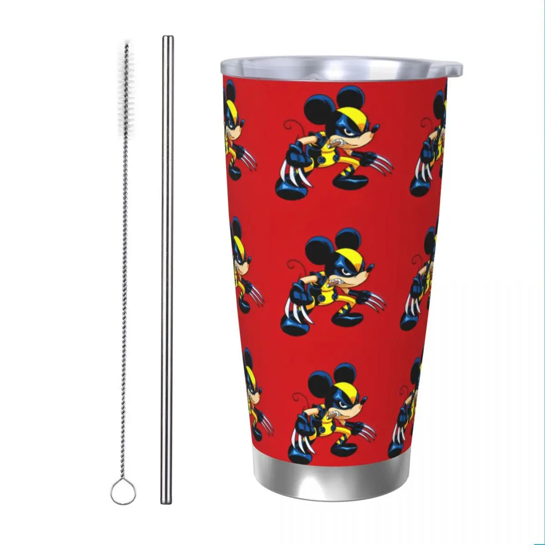 Cartoon Pumpkin Mickey Mouse Tumbler Vacuum Insulated Halloween Design Coffee Cups Vacuum Flask Outdoor Mug Water Bottle, 20oz