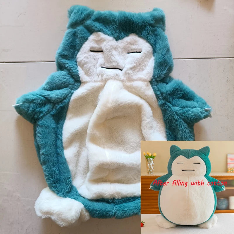 80cm Pokemon Snorlax Holster Plush Toys Not Stuffed Plush Skins Cute Cartoon Plushes Dolls Semi-finished Leather Case Kids Toys