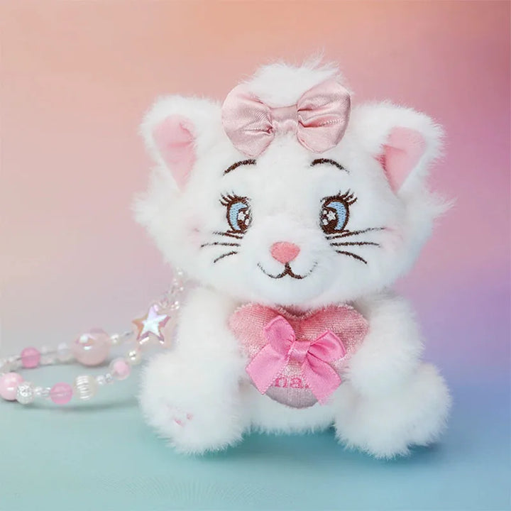 Kawaii Disney The Aristocats Marie Plush Toys Backpack Pendant Cute Cartoon Keychain Doll Decoration Girl Birthday Creative Gift