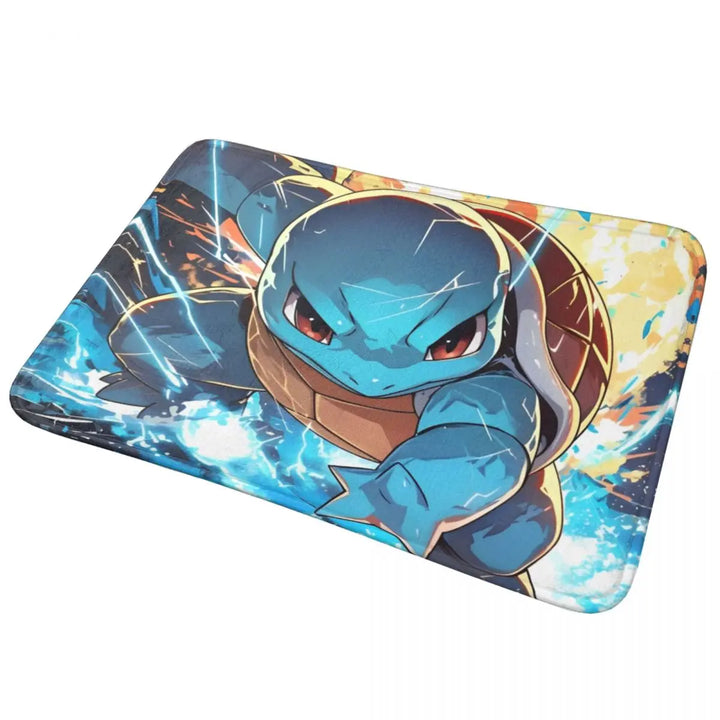 Pikachu Cartoon Anime Bathroom Rugs Mat Extra Soft and Absorbent Pokemon Bath Rugs Mats Carpet Non-Slip for Shower Tub