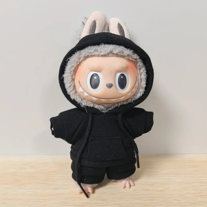 Labubu Doll Clothes Casual Hooded Sweatshirt 15/17cm Plush Doll'S Clothes Replacement