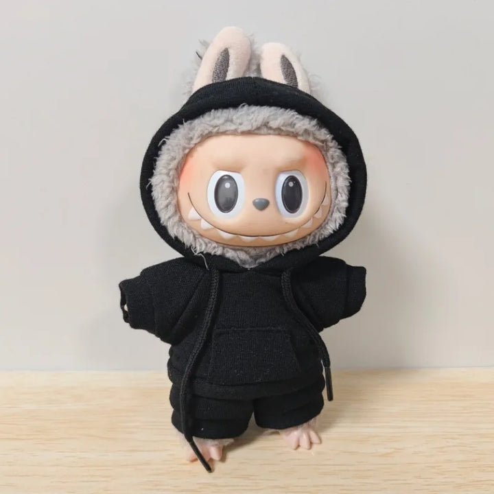 Labubu Doll Clothes Casual Hooded Sweatshirt 15/17cm Plush Doll'S Clothes Replacement