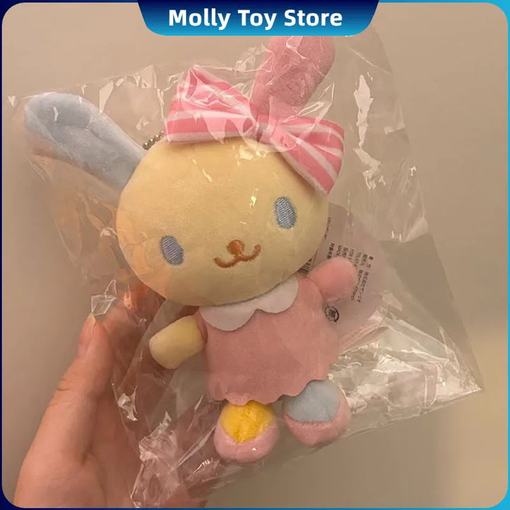 Kawaii Sanrio U-Sa-Ha-Na Rabbit Plush Doll Keychain Girl Bag Pendant Keychains Decoration Cute Doll Pendant Toy Children Gift