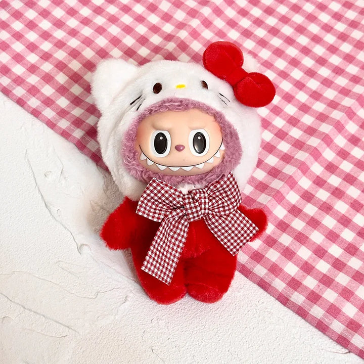 Hot Jumpsuit Kuromi Hello Kitty my sweet piano For LabubuClothes Crossbody Bag Labubu Outfit Cotton Doll Dress Hat Accessories