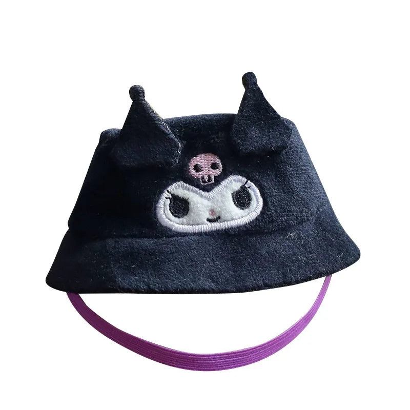 For Labubus doll Outfit Accessories Sanrios Hello Kitty Kuromi Cinnamoroll Melody Doll Hat mini bag Cute Doll Backpack Bag Set