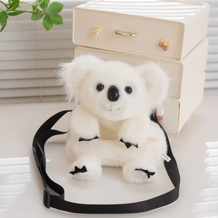 30cm Wild Animal Cross Body Bag Red Panda Raccoon Plush Bag Stuffed