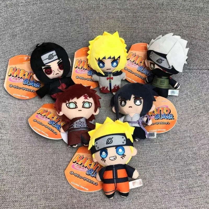 Naruto Uzumaki Hatake Kakashi Gaara Uchiha Itachi Mini Plush Pendant Role Playing Keychain Backpack Decoration Stuffed Toy Doll