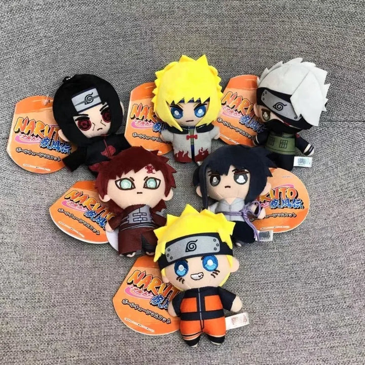 Naruto Uzumaki Hatake Kakashi Gaara Uchiha Itachi Mini Plush Pendant Role Playing Keychain Backpack Decoration Stuffed Toy Doll