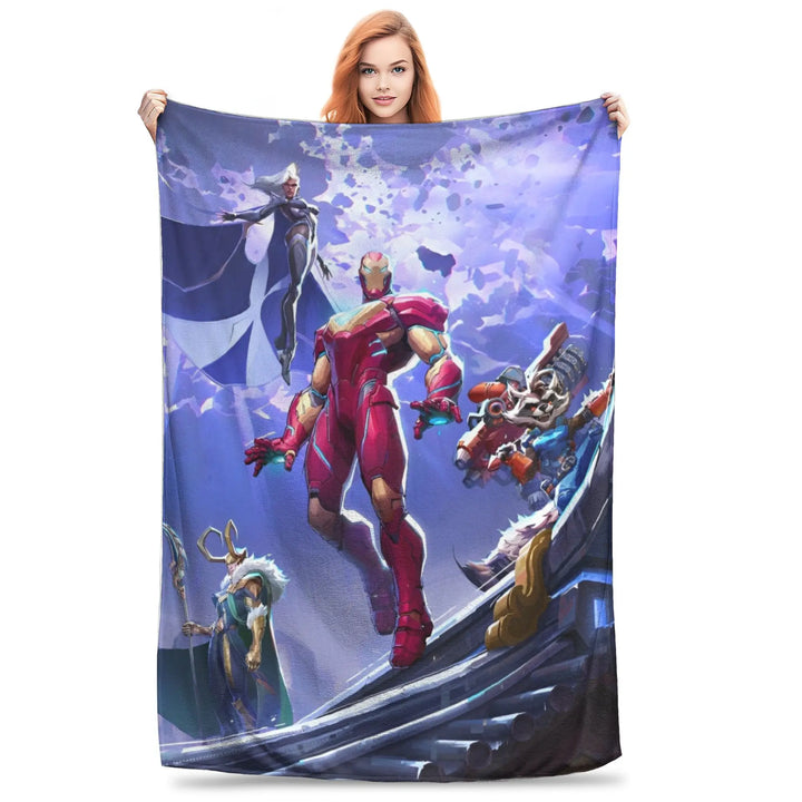 Luna Snow for Rivals Blanket Hero Shooter Video Game Fleece Funny Warm Throw Blanket for Coverlet All Season