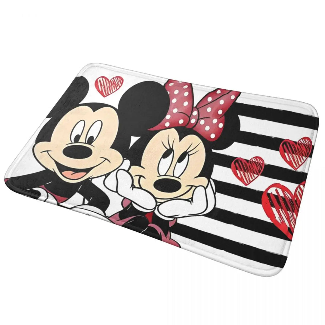 Cute Minnie Cartoon Bathroom Rugs Mat Quick Dry Mickey Bath Rugs Mats Carpet Non-Slip for Shower Tub