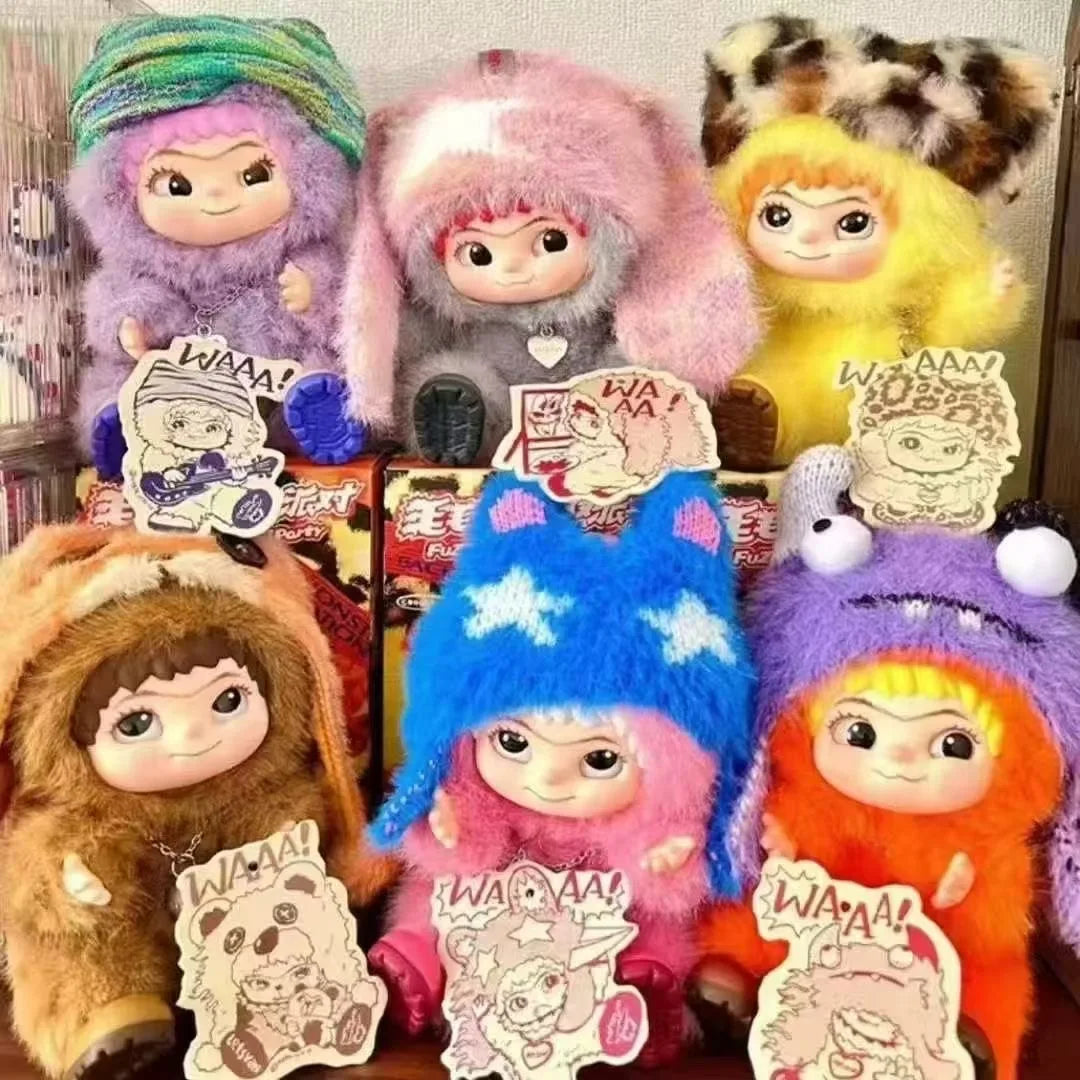 New WAKUKU Trendy Party Series Blind Box Handmade Plush Doll - Mystery Gift for Hair Fashion Lovers Vinyl Face Collectible Toy