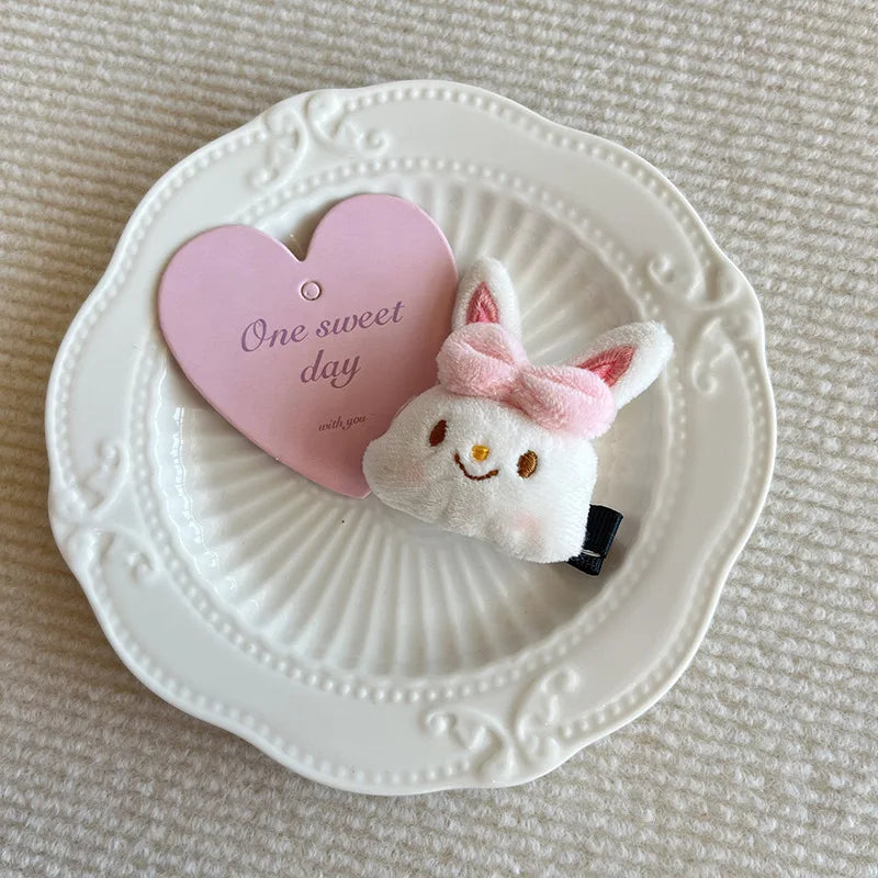 Kawaii Sanrio Wishes Me Mell Sweet Hairpin Hairbands Plush Doll Lovely Hair Accessories for Girls and Children's Birthday Gifts