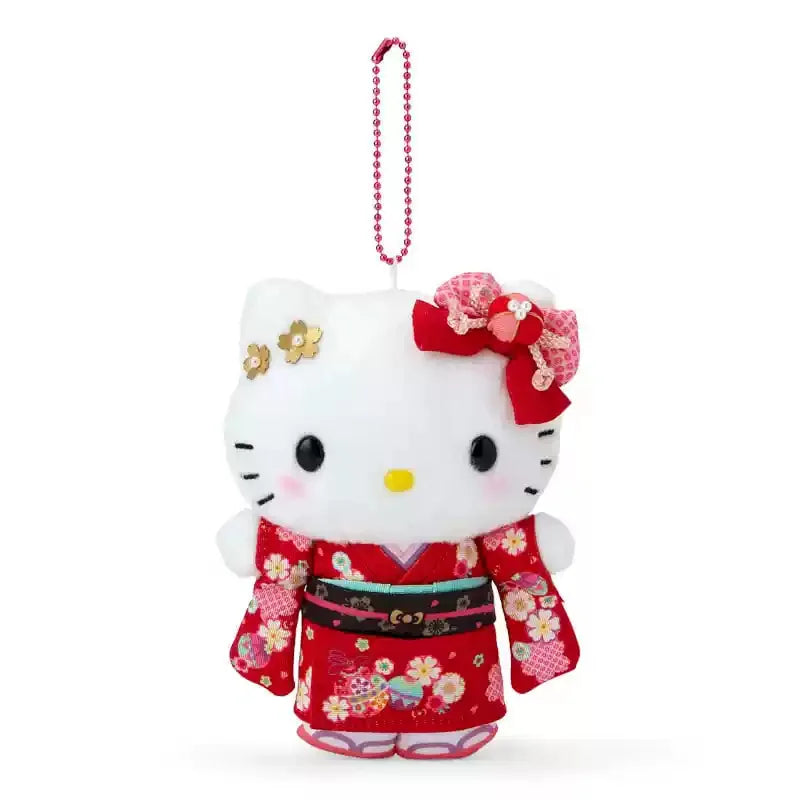 Sanrio Kuromi My Melody Kawaii Cartoon Plush Toys Keychain Kimono Hello Kitty Backpack Pendant Decoration Girls Birthday Gift