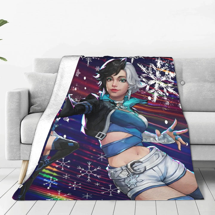 Luna Snow for Rivals Blanket Hero Shooter Video Game Fleece Funny Warm Throw Blanket for Coverlet All Season