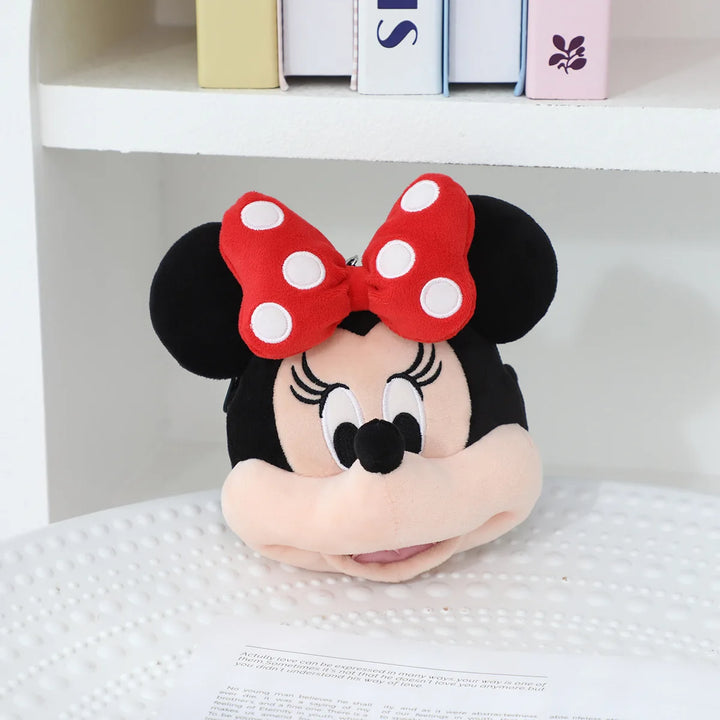 Kawaii Disney Mickey Minnie Mouse Cute Cartoon Plush Toys Coin Purse Wallet Earphone Bag Backpack Keychain Friends Holiday Gift