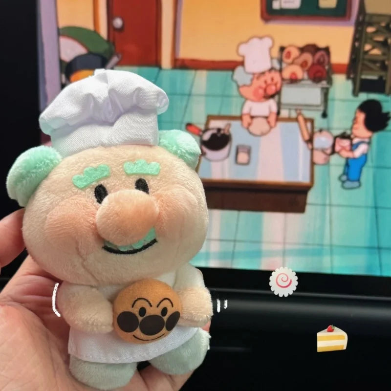 Anime Anpanman Plush Doll Pendant Cute Grandpa Jam Plush Stuffed Toy Backpack Pendant Cartoon Jam Ojisan Cute Decoration Pendant