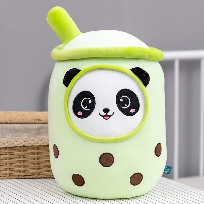 23cm Kawai Milk Tea Cup Plush Toy Stuffed Food Fruit Boba Doll Ultrasoft Stuffed Plush Tea Shop Kids Toys Birthday Gift