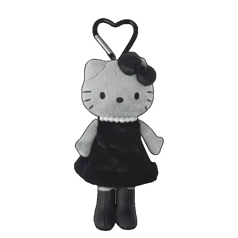 Kawaii 15cm sanrio Angel Series NIC Hello Kitty plush Keychain Long Legs black skin Kitty doll Pendant Heisei y2k Bag charm gift