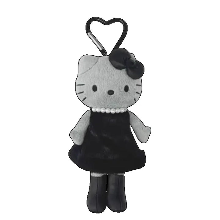 Kawaii 15cm sanrio Angel Series NIC Hello Kitty plush Keychain Long Legs black skin Kitty doll Pendant Heisei y2k Bag charm gift
