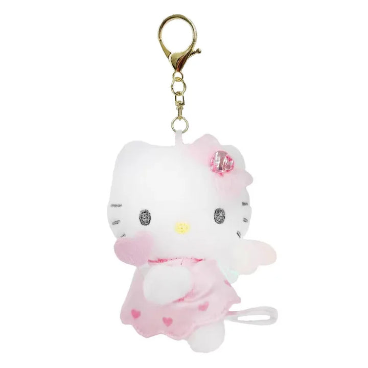 Kawaii  Sanrio Hello Kitty nic Angel Nurse Plush Toy Telescopic Keychain Backpack Pendant Accessories Girls Festival Theme Gifts