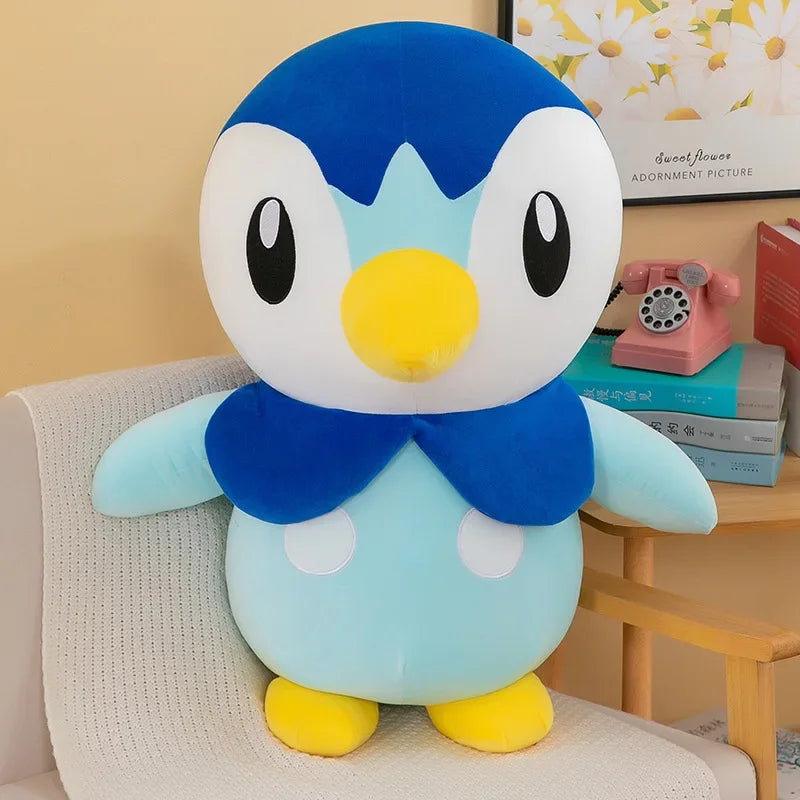 35-60cm Pokemon Piplup Plush Toys Cute Cartoon Stuffed Soft Toys Anime Penguin Plushie Big Doll Throw Pillow Kids Birthday Gift
