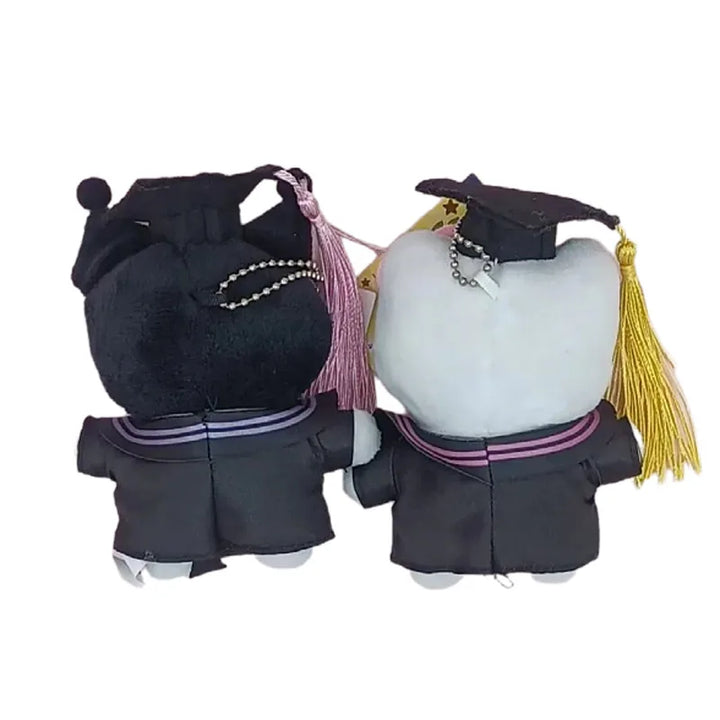 Kawaii Sanrio Kuromi Hello Kitty Cartoon Cute Doctoral Hat Plush Toys Backpack Keychain Doll Friends Creative Graduation Gift