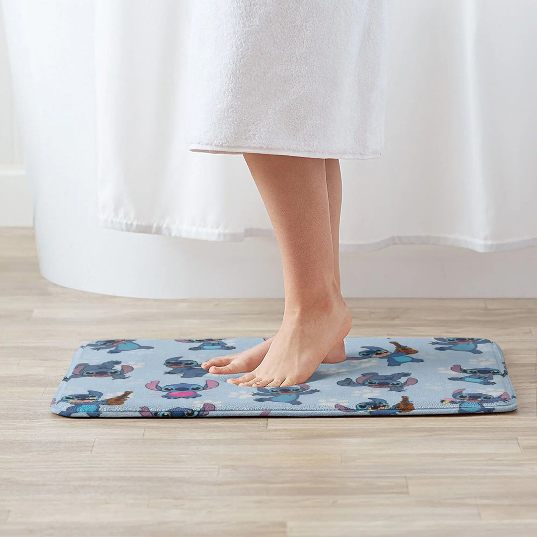 Lilo And Stitch Cartoon Bathroom Rugs Mat Extra Soft and Absorbent  Bath Rugs Mats Carpet Non-Slip for Shower Tub