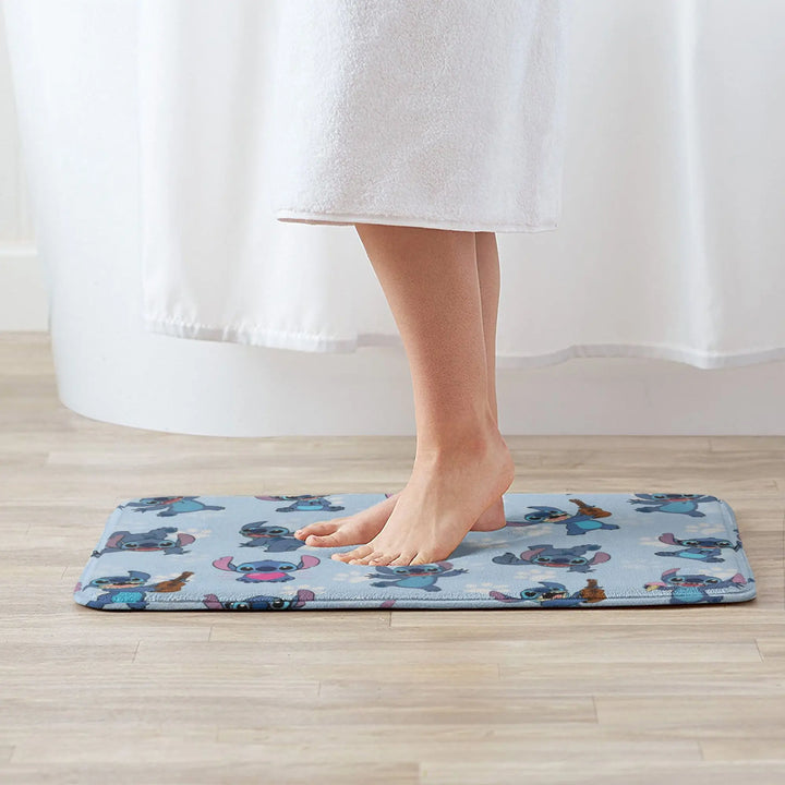Lilo And Stitch Cartoon Bathroom Rugs Mat Extra Soft and Absorbent  Bath Rugs Mats Carpet Non-Slip for Shower Tub