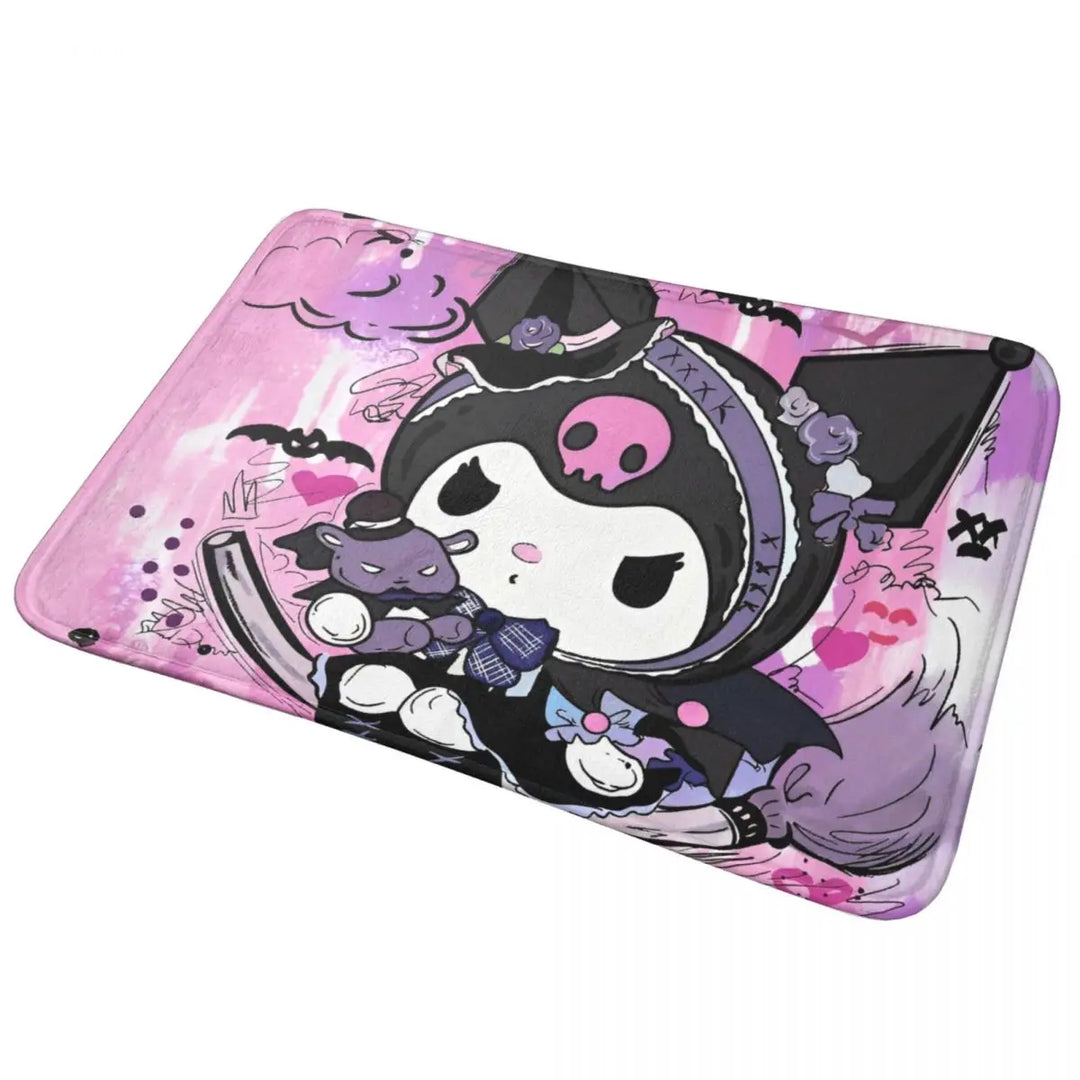 Happy Cartoon Kuromi Baku Memory Foam Bath Mat Rug Non-Slip Ultra Soft Bathroom Floor Rugs Carpet For Bath Shower Tub