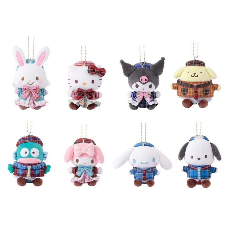 Kawaii Sanrio My Melody Wish Me Mell Plush Toys Cartoon Keychain Kuromi Hello Kitty Backpack Pendant Decoration Birthday Gifts