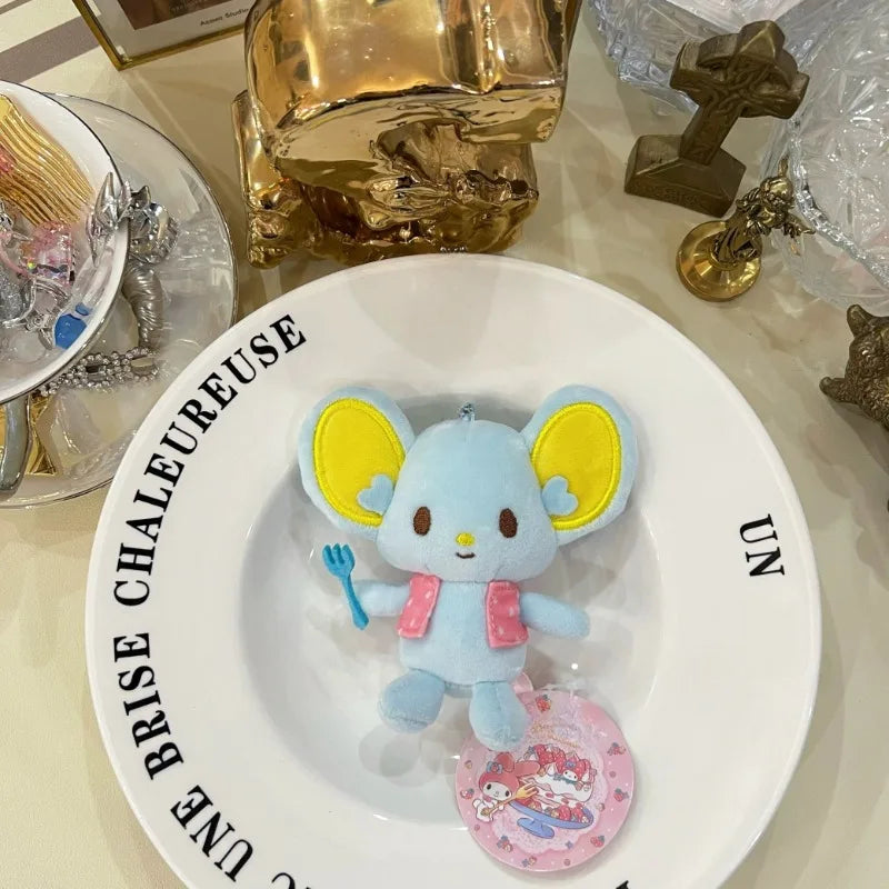 New My Melody closest Friend fork Flandre Mouse my sweet piano Plush Doll Keychain Bag Pendant  Bag Accessories Birthday Gift