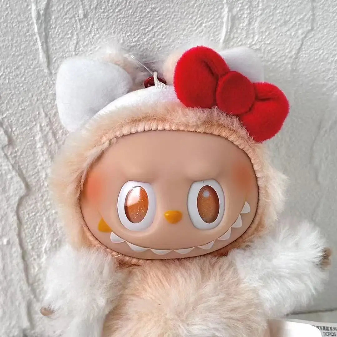 Sanrio plush Hat Outfit For Labubu Doll Headband Kawaii DIY Doll Headband Melody Cinnamoroll HelloKitty Cotton Doll Accessories